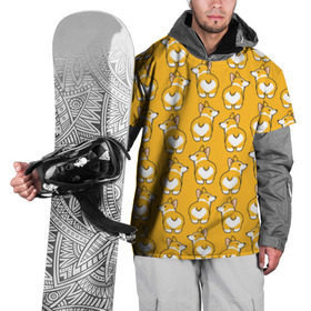 Накидка на куртку 3D с принтом Корги Паттерн в Курске, 100% полиэстер |  | Тематика изображения на принте: друг человека | мимими | оранжевый | пес | попка | собака