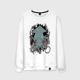 Мужской свитшот хлопок с принтом Kraken в Курске, 100% хлопок |  | kraken | octopus | кальмар | кракен | осьминог