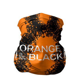 Бандана-труба 3D с принтом ORANGE IS THE NEW BLACK в Курске, 100% полиэстер, ткань с особыми свойствами — Activecool | плотность 150‒180 г/м2; хорошо тянется, но сохраняет форму | Тематика изображения на принте: orange is the new black