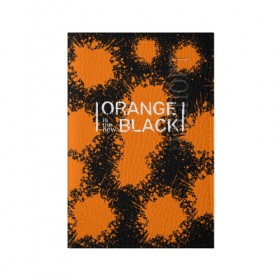 Обложка для паспорта матовая кожа с принтом ORANGE IS THE NEW BLACK в Курске, натуральная матовая кожа | размер 19,3 х 13,7 см; прозрачные пластиковые крепления | Тематика изображения на принте: orange is the new black