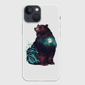 Чехол для iPhone 13 mini с принтом Дух природы в Курске,  |  | bear | pooh | win dooh | winnie | винни | дикий | зверь | медведь | пух | символ