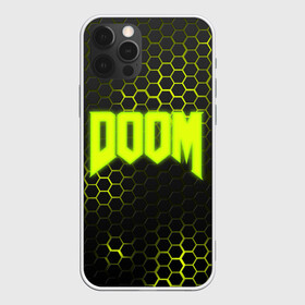 Чехол для iPhone 12 Pro с принтом DOOM  в Курске, силикон | область печати: задняя сторона чехла, без боковых панелей | devil | doom | hell | mark of the doom slayer | slayer | ад | гарнил | дум | знаки | иероглифы | компьютерные игры 2019 | преисподняя | символ | солдат