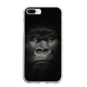 Чехол для iPhone 7Plus/8 Plus матовый с принтом Горилла 3D в Курске, Силикон | Область печати: задняя сторона чехла, без боковых панелей | горилла | животные | обезьянка