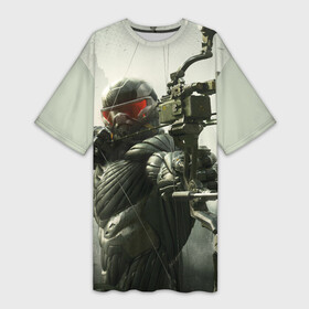 Платье-футболка 3D с принтом Crysis в Курске,  |  | crysis | warhead | wars | гамма | инопланетян | кризис | лазер | наногранаты | нанокостюм | оружия | прицел | экзоскелет