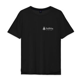 Мужская футболка хлопок Oversize с принтом Yorha Unit 9 Type S shirt в Курске, 100% хлопок | свободный крой, круглый ворот, “спинка” длиннее передней части | nier_automata