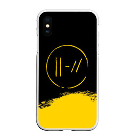 Чехол для iPhone XS Max матовый с принтом TWENTY ONE PILOTS TOP в Курске, Силикон | Область печати: задняя сторона чехла, без боковых панелей | Тематика изображения на принте: 21 pilots | 21p | music | rock | top | trench | twenty one pilots | группа | музыка | рок