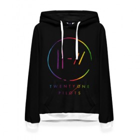 Женская толстовка 3D с принтом TWENTY ONE PILOTS TOP в Курске, 100% полиэстер  | двухслойный капюшон со шнурком для регулировки, мягкие манжеты на рукавах и по низу толстовки, спереди карман-кенгуру с мягким внутренним слоем. | 21 pilots | 21p | music | rock | top | trench | twenty one pilots | группа | музыка | рок