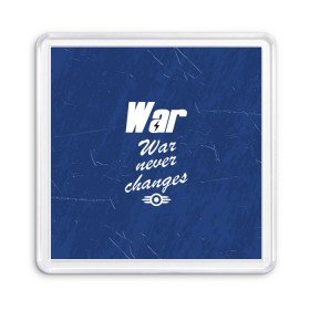 Магнит 55*55 с принтом WAR NEVER CHANGES в Курске, Пластик | Размер: 65*65 мм; Размер печати: 55*55 мм | 101 | 111 | 76 | atom cats | bethesda | brotherhood of steel | fallout | nuka cola | outcast | tunnel snakes | vault | war | братство стали | бункер | война | убежище | фолаут | фоллаут | ядеркола