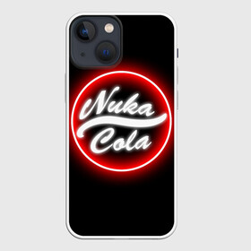 Чехол для iPhone 13 mini с принтом NUKA COLA в Курске,  |  | 101 | 111 | 76 | atom cats | bethesda | brotherhood of steel | fallout | nuka cola | outcast | tunnel snakes | vault | war | братство стали | бункер | война | убежище | фолаут | фоллаут | ядеркола