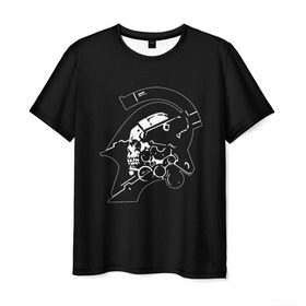Мужская футболка 3D с принтом DEATH STRANDING в Курске, 100% полиэфир | прямой крой, круглый вырез горловины, длина до линии бедер | kojima productions | кодзима | кодзима продакшн