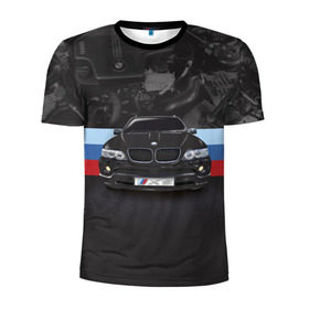 Мужская футболка 3D спортивная с принтом BMW X5 в Курске, 100% полиэстер с улучшенными характеристиками | приталенный силуэт, круглая горловина, широкие плечи, сужается к линии бедра | bmw | bmw x5 | x5 | автомобиль | бмв | бмв х5 | бмвешка | бэха | машина | тачка | х5