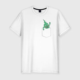 Мужская футболка премиум с принтом Green в Курске, 92% хлопок, 8% лайкра | приталенный силуэт, круглый вырез ворота, длина до линии бедра, короткий рукав | Тематика изображения на принте: anime | mob psycho 100 | shigeo kageyama | аниме | моб психо 100