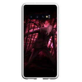 Чехол для Samsung Galaxy S10 с принтом Slender (2) в Курске, Силикон | Область печати: задняя сторона чехла, без боковых панелей | Тематика изображения на принте: cry | game | horror | man | slender | игра | приведения | слендер | ужас | хоррор