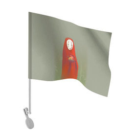Флаг для автомобиля с принтом Унесенные призраками в Курске, 100% полиэстер | Размер: 30*21 см | spirited away | аниме | безликий | унесённые призраками | хаяо миядзаки