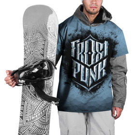 Накидка на куртку 3D с принтом Frostpunk Logo в Курске, 100% полиэстер |  | frost punk | frostpunk | фрост панк | фростпанк