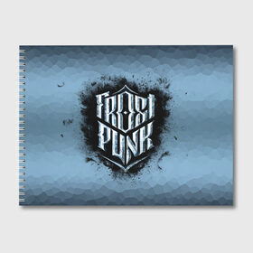 Альбом для рисования с принтом Frostpunk Logo в Курске, 100% бумага
 | матовая бумага, плотность 200 мг. | frost punk | frostpunk | фрост панк | фростпанк