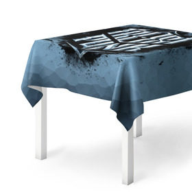 Скатерть 3D с принтом Frostpunk Logo в Курске, 100% полиэстер (ткань не мнется и не растягивается) | Размер: 150*150 см | frost punk | frostpunk | фрост панк | фростпанк
