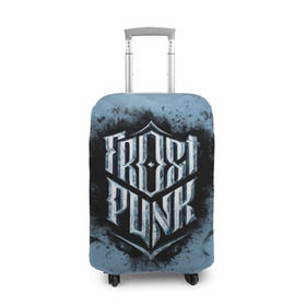 Чехол для чемодана 3D с принтом Frostpunk Logo в Курске, 86% полиэфир, 14% спандекс | двустороннее нанесение принта, прорези для ручек и колес | frost punk | frostpunk | фрост панк | фростпанк