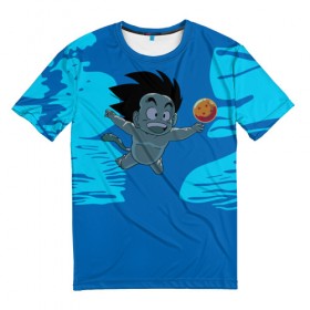 Мужская футболка 3D с принтом Smells Like Dragon Balls в Курске, 100% полиэфир | прямой крой, круглый вырез горловины, длина до линии бедер | anime | dragon ball | аниме | гоку | драгон бол | дракона жемчуг