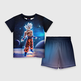 Детский костюм с шортами 3D с принтом Goku on a planet в Курске,  |  | Тематика изображения на принте: anime | dragon ball | аниме | гоку | драгон бол | дракона жемчуг