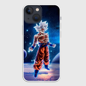 Чехол для iPhone 13 mini с принтом Goku on a planet в Курске,  |  | Тематика изображения на принте: anime | dragon ball | аниме | гоку | драгон бол | дракона жемчуг