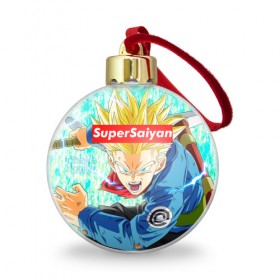 Ёлочный шар с принтом Super Saiyan в Курске, Пластик | Диаметр: 77 мм | Тематика изображения на принте: anime | dragon ball | аниме | гоку | драгон бол | дракона жемчуг