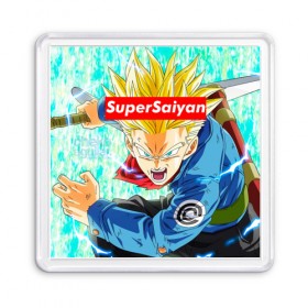 Магнит 55*55 с принтом Super Saiyan в Курске, Пластик | Размер: 65*65 мм; Размер печати: 55*55 мм | Тематика изображения на принте: anime | dragon ball | аниме | гоку | драгон бол | дракона жемчуг