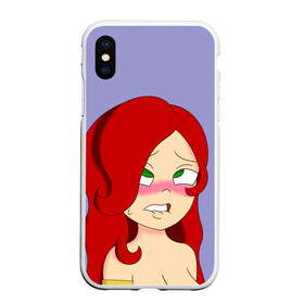 Чехол для iPhone XS Max матовый с принтом Redhead в Курске, Силикон | Область печати: задняя сторона чехла, без боковых панелей | ahegao | anime | аниме | ахегао