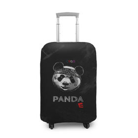 Чехол для чемодана 3D с принтом Cygo - panda E в Курске, 86% полиэфир, 14% спандекс | двустороннее нанесение принта, прорези для ручек и колес | cygo | panda e | rap | бандана | гепард | голова | леонид вакальчук | медведь | мы бежим с тобой как будто от гепарда | надпись | панда е | реп | репер | рэп | рэпер | сайго | суго | цуго