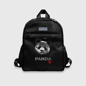 Детский рюкзак 3D с принтом Cygo - panda E в Курске, 100% полиэстер | лямки с регулируемой длиной, сверху петелька, чтобы рюкзак можно было повесить на вешалку. Основное отделение закрывается на молнию, как и внешний карман. Внутри дополнительный карман. По бокам два дополнительных кармашка | cygo | panda e | rap | бандана | гепард | голова | леонид вакальчук | медведь | мы бежим с тобой как будто от гепарда | надпись | панда е | реп | репер | рэп | рэпер | сайго | суго | цуго