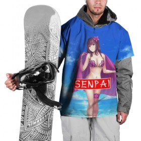 Накидка на куртку 3D с принтом Senpai в Курске, 100% полиэстер |  | Тематика изображения на принте: 