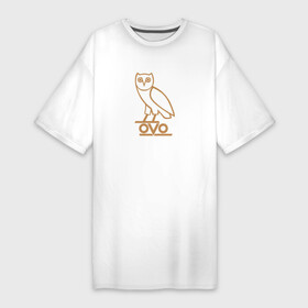 Платье-футболка хлопок с принтом OVO owl в Курске,  |  | drake | hotlinebling | more life | ovo | sixgod | дрейк