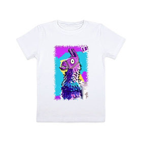 Детская футболка хлопок с принтом Fortnite в Курске, 100% хлопок | круглый вырез горловины, полуприлегающий силуэт, длина до линии бедер | fortnite | королевская битва
