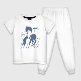 Детская пижама хлопок с принтом Gin Group в Курске, 100% хлопок |  брюки и футболка прямого кроя, без карманов, на брюках мягкая резинка на поясе и по низу штанин
 | anime | gin tama | gintama | аниме | гинтама