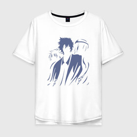Мужская футболка хлопок Oversize с принтом Gin Group в Курске, 100% хлопок | свободный крой, круглый ворот, “спинка” длиннее передней части | Тематика изображения на принте: anime | gin tama | gintama | аниме | гинтама