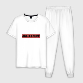 Мужская пижама хлопок с принтом #Gallagher в Курске, 100% хлопок | брюки и футболка прямого кроя, без карманов, на брюках мягкая резинка на поясе и по низу штанин
 | gallagher | shameless | бесстыжие | галлагер