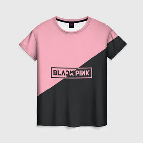 Женская футболка 3D с принтом Black Pink в Курске, 100% полиэфир ( синтетическое хлопкоподобное полотно) | прямой крой, круглый вырез горловины, длина до линии бедер | black pink | blackpink | square two | square up | дженни ким | лалиса манобан