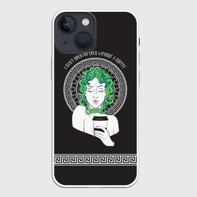 Чехол для iPhone 13 mini с принтом Gorgon в Курске,  |  | black magic | coffee | food | gorgon | love | magic | medusa | witchcraft | горгона | греция | кофе | магия | медуза