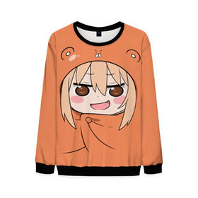 Мужской свитшот 3D с принтом Himouto! Umaru-chan в Курске, 100% полиэстер с мягким внутренним слоем | круглый вырез горловины, мягкая резинка на манжетах и поясе, свободная посадка по фигуре | Тематика изображения на принте: himouto umaru chan | himouto umaruchan | komaru | my two faced little sister | tanukichi | u.m.r. | umaru doma | двуличная сестрёнка умару | умару дома