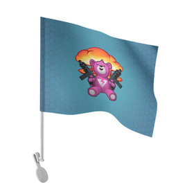 Флаг для автомобиля с принтом Fortnite Bear в Курске, 100% полиэстер | Размер: 30*21 см | battle | bear | epic | fortnite | games | royale | save | soldier | teddy | teddybear | world | битва | королевская | медведь | мишка | солдат | фортнайт