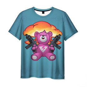 Мужская футболка 3D с принтом Fortnite Bear в Курске, 100% полиэфир | прямой крой, круглый вырез горловины, длина до линии бедер | battle | bear | epic | fortnite | games | royale | save | soldier | teddy | teddybear | world | битва | королевская | медведь | мишка | солдат | фортнайт