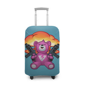Чехол для чемодана 3D с принтом Fortnite Bear в Курске, 86% полиэфир, 14% спандекс | двустороннее нанесение принта, прорези для ручек и колес | battle | bear | epic | fortnite | games | royale | save | soldier | teddy | teddybear | world | битва | королевская | медведь | мишка | солдат | фортнайт