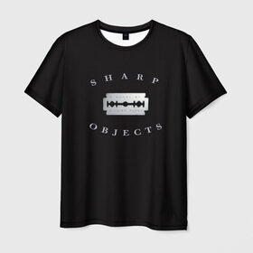Мужская футболка 3D с принтом Sharp Objects в Курске, 100% полиэфир | прямой крой, круглый вырез горловины, длина до линии бедер | 