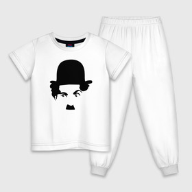 Детская пижама хлопок с принтом Чарли Чаплин в Курске, 100% хлопок |  брюки и футболка прямого кроя, без карманов, на брюках мягкая резинка на поясе и по низу штанин
 | глаза. котелок | знаменитость | известность | лицо | минимализм | портрет | чаплин | чарли