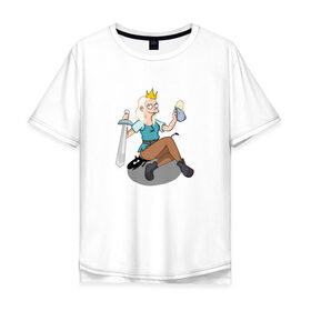 Мужская футболка хлопок Oversize с принтом Disenchantment. Princess Bean в Курске, 100% хлопок | свободный крой, круглый ворот, “спинка” длиннее передней части | 