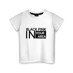 Детская футболка хлопок с принтом BlackPink в Курске, 100% хлопок | круглый вырез горловины, полуприлегающий силуэт, длина до линии бедер | blackpink | k pop | music | блэк пинк | дженни | джису | лис | музыка | розэ