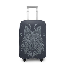 Чехол для чемодана 3D с принтом Fox Art в Курске, 86% полиэфир, 14% спандекс | двустороннее нанесение принта, прорези для ручек и колес | art | fox | foxes | арт | век | лис | лиса | лисица | лисицы | лисы | средний | старинный | стиль