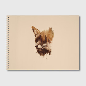 Альбом для рисования с принтом Лесной Лис в Курске, 100% бумага
 | матовая бумага, плотность 200 мг. | Тематика изображения на принте: forest | fox | foxes | tree | trees | дерево | деревья | лес | лис | лиса | лисица | лисицы | лисы