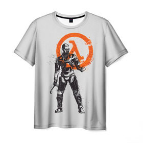 Мужская футболка 3D с принтом Half-Life в Курске, 100% полиэфир | прямой крой, круглый вырез горловины, длина до линии бедер | 