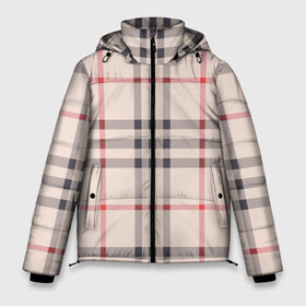 Мужская зимняя куртка 3D с принтом Светлая клетка в Курске, верх — 100% полиэстер; подкладка — 100% полиэстер; утеплитель — 100% полиэстер | длина ниже бедра, свободный силуэт Оверсайз. Есть воротник-стойка, отстегивающийся капюшон и ветрозащитная планка. 

Боковые карманы с листочкой на кнопках и внутренний карман на молнии. | Тематика изображения на принте: геометрия | клетка | мода. тренд | орнамент | плед | розовый | сетка. полосы. линии | узор